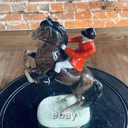 Vintage Beswick UK England Huntsman On Brown Rearing Horse Model #868