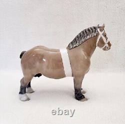 Vintage Bing & Grondahl Large Porcelain Belgian Stallion Horse Figurine #2234