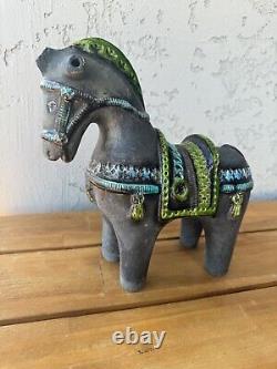 Vintage Bitossi Genovese 10 Horse Statue! Sculpture By Aldo Londi 1960s ITALY