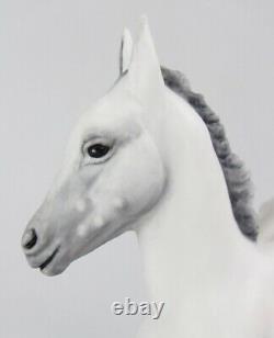 Vintage Boehm Porcelain England Arabian White Foal Colt Horse Figurine