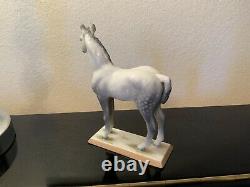 Vintage Boehm Porcelain England Arabian White Horse Figurine