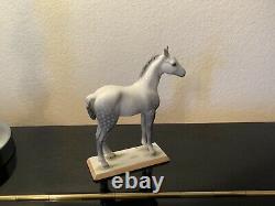 Vintage Boehm Porcelain England Arabian White Horse Figurine