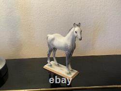 Vintage Boehm Porcelain England Arabian White Horse Figurine