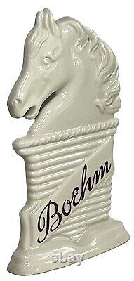 Vintage Boehm Porcelain Iconic White Horse Head Advertising Display Sign