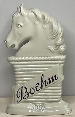 Vintage Boehm Porcelain Iconic White Horse Head Advertising Display Sign