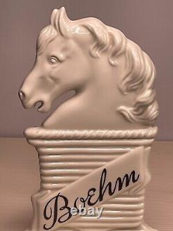 Vintage Boehm Porcelain Iconic White Horse Head Advertising Display Sign