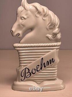 Vintage Boehm Porcelain Iconic White Horse Head Advertising Display Sign