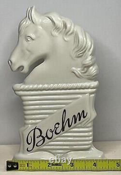 Vintage Boehm Porcelain Iconic White Horse Head Advertising Display Sign