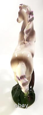 Vintage California Pottery Ceramic Horse Figurine Equestrian MCM Large Stunning