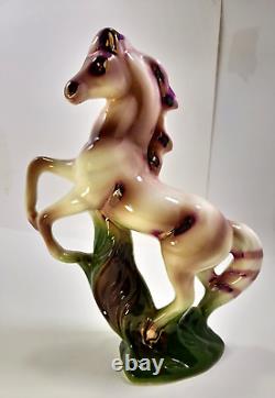 Vintage California Pottery Ceramic Horse Figurine Equestrian MCM Large Stunning