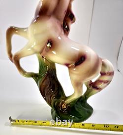 Vintage California Pottery Ceramic Horse Figurine Equestrian MCM Large Stunning