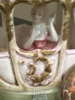 Vintage Capodimonte Armani Porcelain Royal Horse and Carriage Figurine