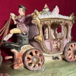 Vintage Capodimonte Armani Porcelain Royal Horse and Carriage Figurine (K6)