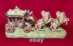 Vintage Capodimonte Armani Porcelain Royal Horse and Carriage Figurine (K6)