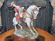 Vintage Capodimonte Capo-di-monte Italy Noblemen On Horse Cavalier Figurine