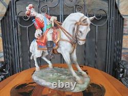 Vintage Capodimonte Capo-di-Monte Italy Noblemen on Horse Cavalier Figurine