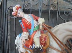 Vintage Capodimonte Capo-di-Monte Italy Noblemen on Horse Cavalier Figurine