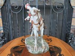 Vintage Capodimonte Capo-di-Monte Italy Noblemen on Horse Cavalier Figurine