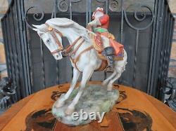 Vintage Capodimonte Capo-di-Monte Italy Noblemen on Horse Cavalier Figurine