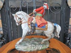 Vintage Capodimonte Capo-di-Monte Italy Noblemen on Horse Cavalier Figurine