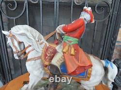 Vintage Capodimonte Capo-di-Monte Italy Noblemen on Horse Cavalier Figurine