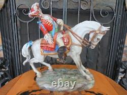 Vintage Capodimonte Capo-di-Monte Italy Noblemen on Horse Cavalier Figurine