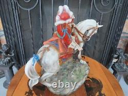 Vintage Capodimonte Capo-di-Monte Italy Noblemen on Horse Cavalier Figurine