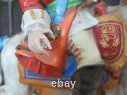 Vintage Capodimonte Capo-di-Monte Italy Noblemen on Horse Cavalier Figurine