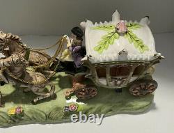 Vintage Capodimonte Cinderella Style Horses And Carriage