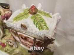 Vintage Capodimonte Italy Porcelain Lady/Princess Horse-Drawn Carriage