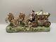 Vintage Capodimonte Porcelain 4 Horse Drawn Carriage With Driver And Lady
