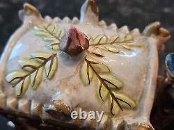 Vintage Capodimonte Porcelain 4 Horse Drawn Carriage withDriver & Lady-14x7x5