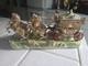 Vintage Capodimonte Porcelain Horse Drawn Carriage With Cinderella Italy