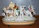 Vintage Capodimonte Style Porcelain Cinderella Carriage Horses Tv Lamp 19lx8wx14