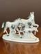 Vintage Carl Scheidig Grafenthal Porcelain Group Of Running Horses Figurine