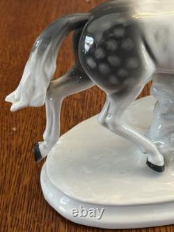 Vintage Carl Scheidig Grafenthal Porcelain Group Of Running Horses Figurine