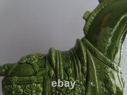 Vintage Ceramic Horse Figurine Chinese Ceramic War Horse 22 H X 20 L