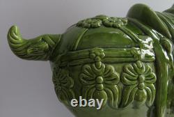 Vintage Ceramic Horse Figurine Chinese Ceramic War Horse 22 H X 20 L