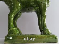 Vintage Ceramic Horse Figurine Chinese Ceramic War Horse 22 H X 20 L