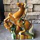 Vintage Ceramic Horse Figurine Porcelain Statue Tricolor Pottery Large Tang Rare