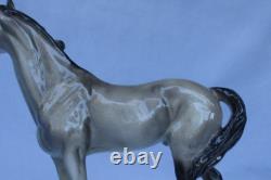 Vintage Ceramic Horse figurine TB Man Of War Goldscheider USA grey Everlast