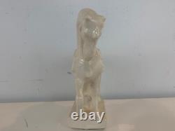 Vintage Chinese Tang Dynasty Style White Ceramic Horse Figurine