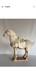 Vintage Chinese Tang Dynasty War Horse Figurine White Sancai Glaze Porcelain 5