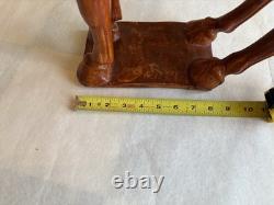 Vintage Chinese Tang Style Sancai Glazed Ceramic Horse Figurine War Horse