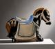 Vintage Chinoiserie Ceramic Glossy Glaze Ceramic Horse Sculpture Centerpiece 17