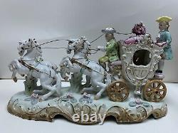 Vintage Coach Horses Chariot Carriage Figurine