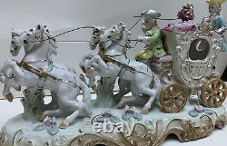 Vintage Coach Horses Chariot Carriage Figurine