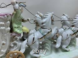 Vintage Coach Horses Chariot Carriage Figurine