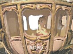 Vintage Collectible Porcelain Ceramic 4 Horses Pulling Nice Wagon