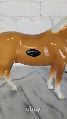 Vintage Coopercraft Porcelain Palimino Horse England 7 Tall EUC